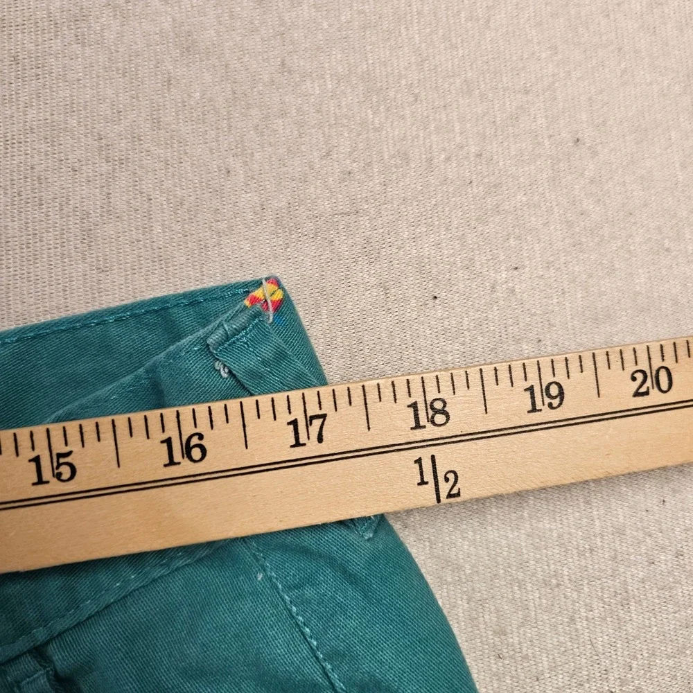 Raw Yarn Industries Mens 34 Stretch Twill Shorts Teal Flamingo Toucan Tropical